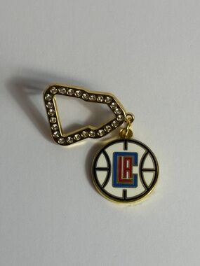 New Era Los Angeles LA Clippers Hat Pin Red Gold Pins Streetwear Hats Brooch